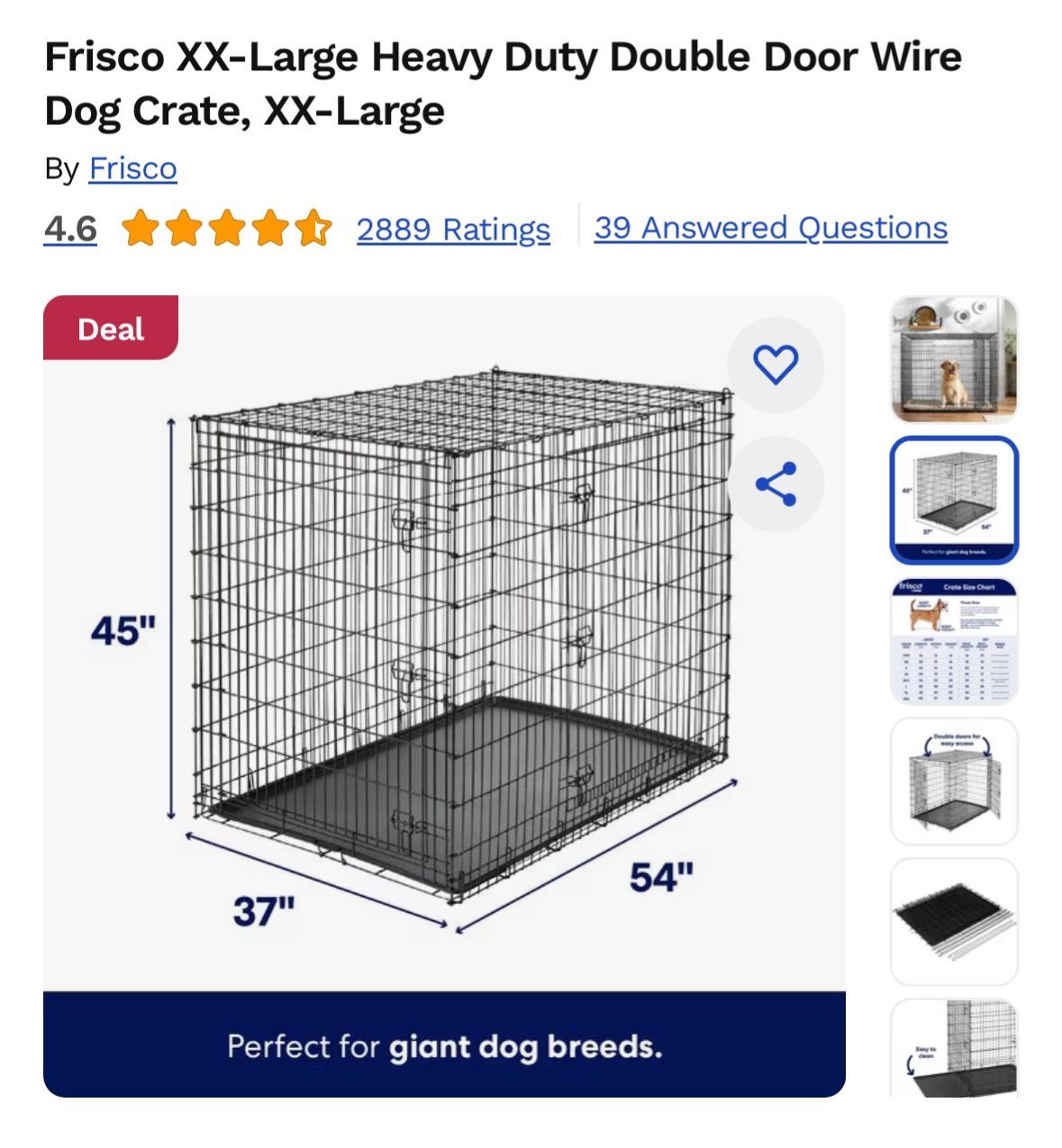 Frisco XXL Dog Crate Heavy Duty