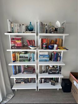 White Ladder Shelves - Nathan James - Set of 2
