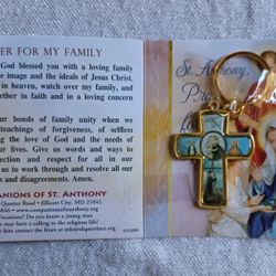 ST Anthony Key Chains With Accompanying Prayers 