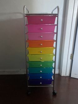 10 drawer rolling organizer