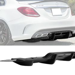 15-18 Mercedes Benz C63 AMG Rear Bumper Diffuser Matte Black
