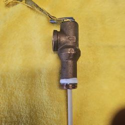 WATER HEATER PRESSURE RELIEF VALVE.