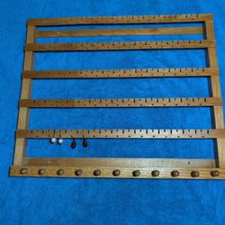 Wooden Earring Holder - Wall Mounted