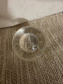 Bicentennial Kennedy Half Dollar Glass Paperweight