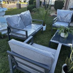 4 pcs brand new patio. aluminum set in box