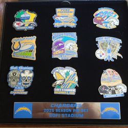 2025 Chargers Season Pin Set