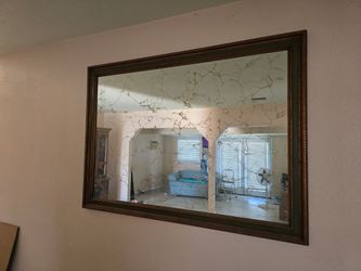Vintage Hollywood Regency Gold Vein Mirror