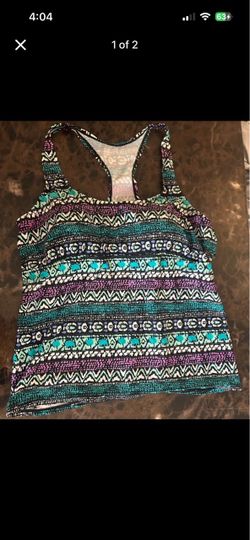 Tribal Print Racerback Tank Top