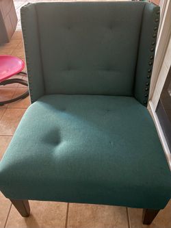 Teal accent chair
