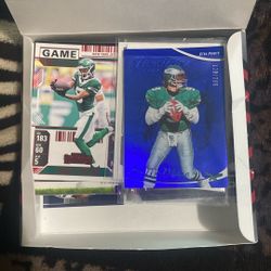 Box Full Of Football Cards Different Brands 