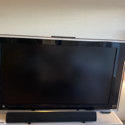 TV Soundbar/Subwoofer And Receiver Set Up 