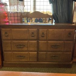 Smaller 6 Drawer Vintage Dresser With Mirror