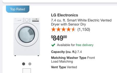 LG Electric Dryer
