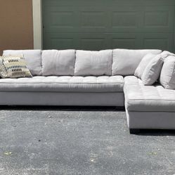 Ivory White Filone 2pc 112” by 86” Microsuede Sectional Sofa by Ashley HomeStores