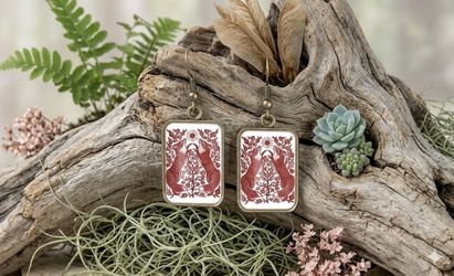 Vintage Fox hippie boho earrings