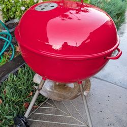 Vintage Weber 22" Kettle BBQ 1960s Barbecue Red 