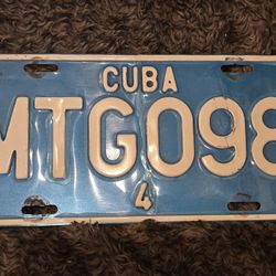 Vintage Cuban License Plate – Republic of Cuba Authentic vintage license plate from Cuba,