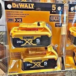 Dewalt New 5ah Battery Pack X 2 
