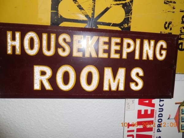 housekeeping rooms sign old $20 eversonÂ