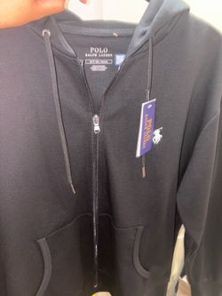 Black/white Polo zip up hoodie
