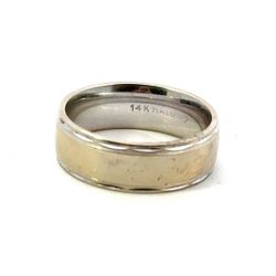 Woman’s Ladies 14k White Gold Wedding Band Ring Size 5 GP3069807