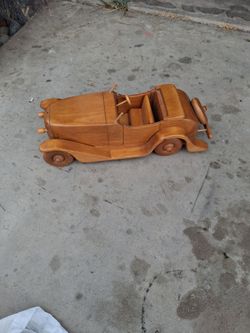 Vintage wood solid car