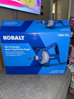 Kobalt 25-ft Corded Auto-Feed Drain Auger