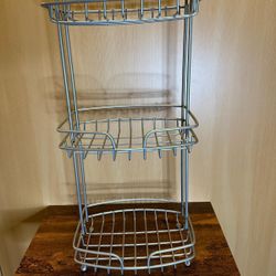 3-Tier Standing Metal Bathroom Organizer 
