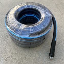 Garden Hose 100 ft x 5/8", Flexible Heavy Duty Water Hose with 360° Swivel Handle, Durable & Leak-Resistant, Lightweight