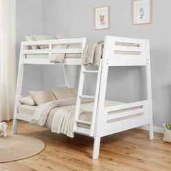 White Twin/ Full Bunk Bed