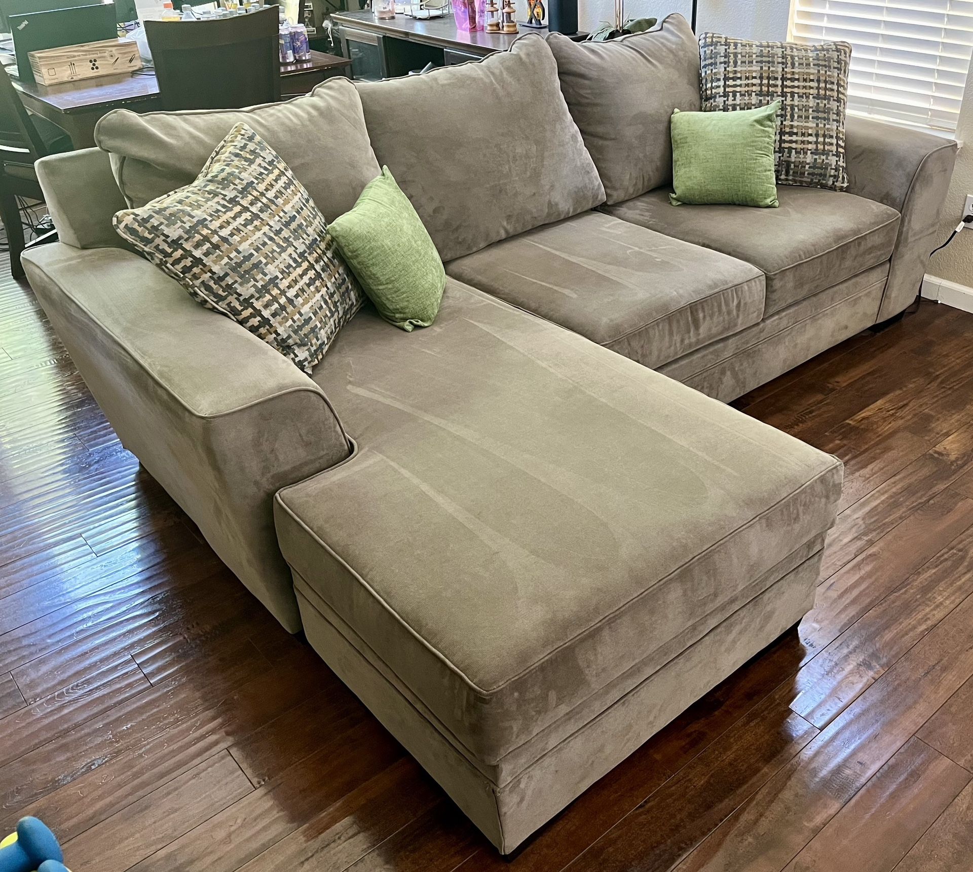 Custom Delano Two Tone Charcoal Sleeper Sofa with Reversible Chaise