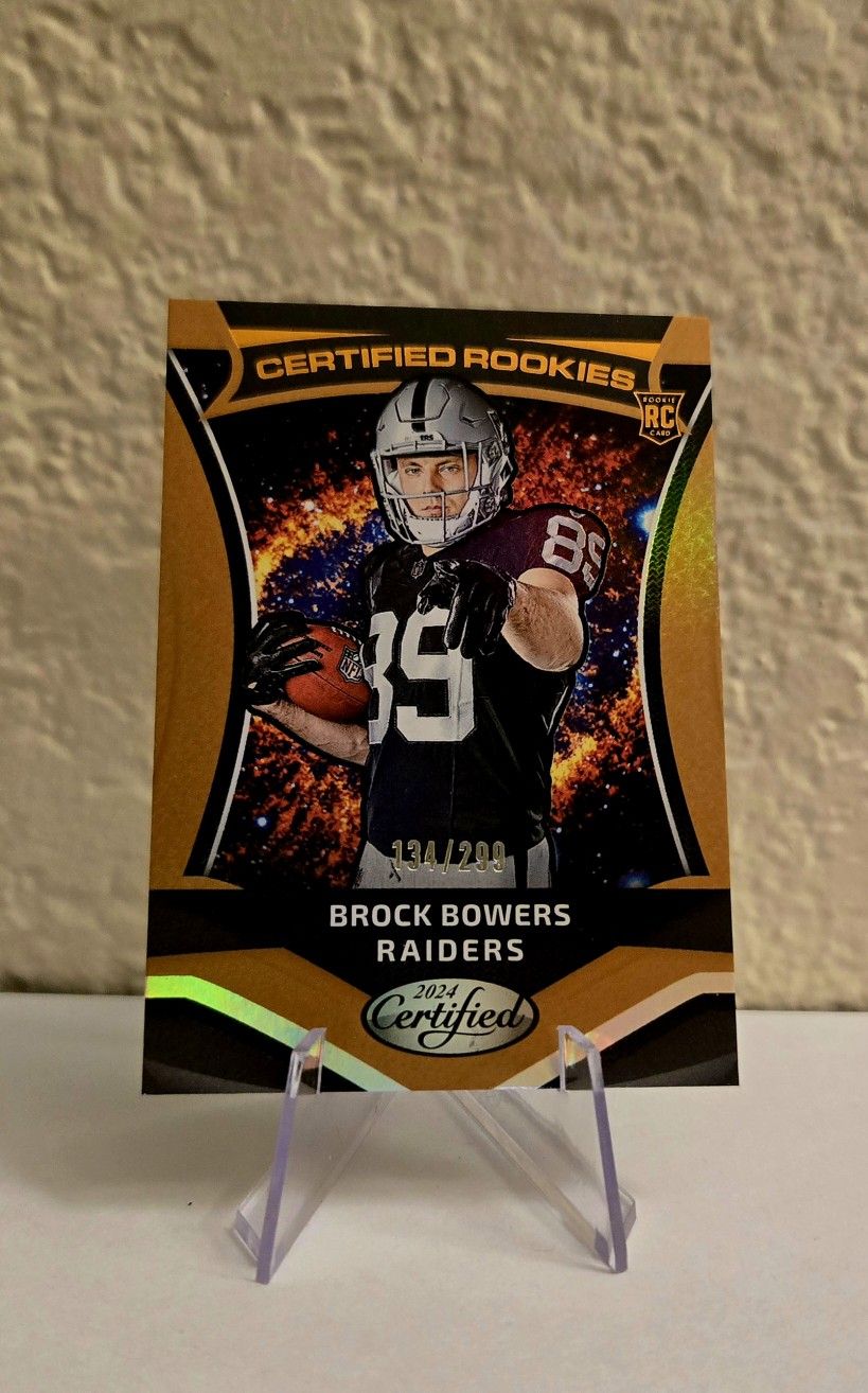 BROCK BOWERS 2024 PANINI CERTIFIED MIRROR BRONZE ROOKIE /299
