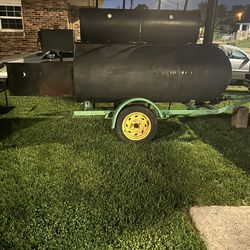 Large BBQ PIT WITH TRAILER