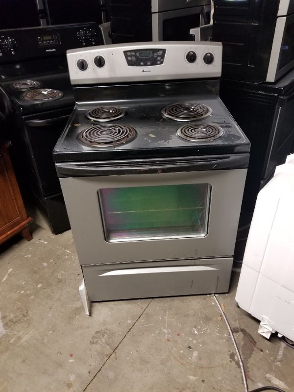Amana Electric 4 Burner Stove Oven Range Appliances In San