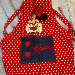 Handmade Minnie Mouse Kids Apron 