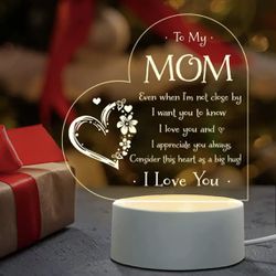 Mother's Blessing 3D Creative Night Light, Led Lamp Mothers Day Gift, Grandma