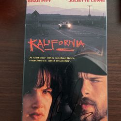 Autographed Movie Kalifornia starring Brad Pitt