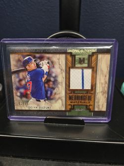 Seiya Suzuki game used memorabilia cubs /75 sp