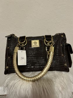 Gold &Burgundy Handbag 