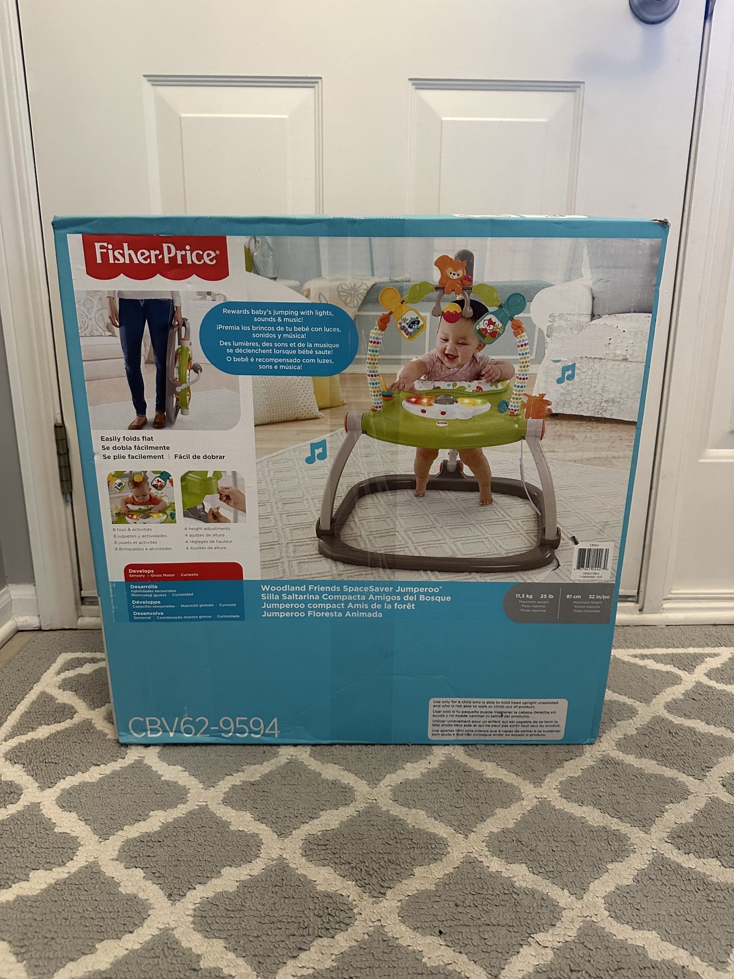 Fisher-Price Baby Bouncer SpaceSaver Jumperoo Activity Center