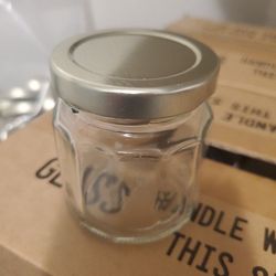 48 NEW Glass Spice Jar With Gold Lid