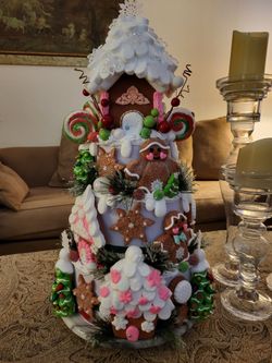 Tiered Gingerbread House Christmas Decoration
