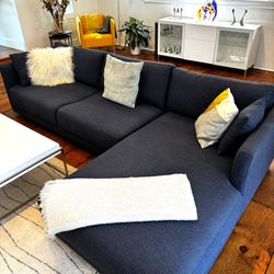 JOSS & MAIN L SHAPED SOFA AND COFFEE TABLE