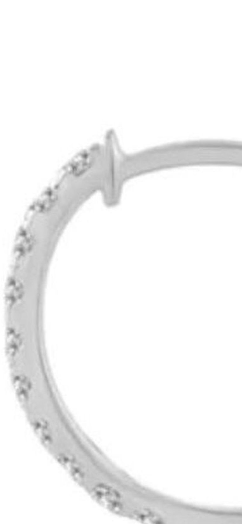 1/4 Ctw Diamond White Gold Hoop Earrings