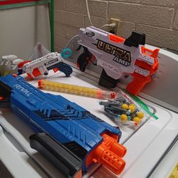 3 Nerf Guns In Toys In Toy Guns Comes With Bullets In Great Condition 