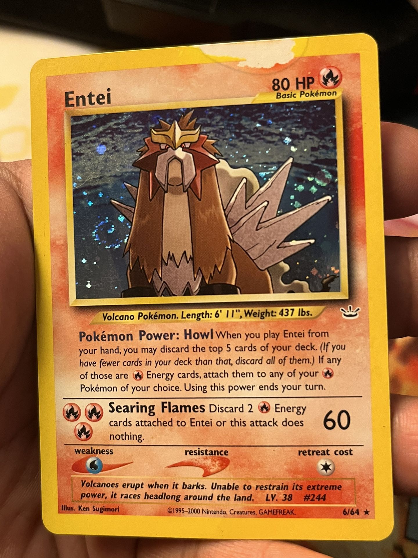entei holographic card value Pokemon - Entei-GX - 10/73 Fire Rarity Entei-Holo (6) 2001 Pokemon Neo