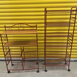 Red Wire Storage and Bakers Rack for Sale in Round Rock TX OfferUp
