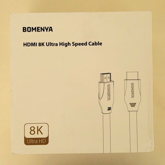 Bomenya 8K Ultra High-Speed HDMI cable, 33FT/10M, 48Gbps- 8K@60Hz/4K@120Hz