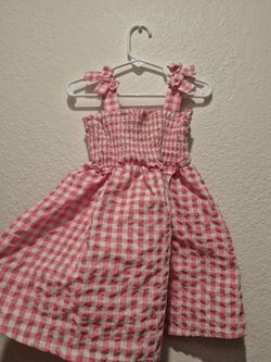TODDLER Pink & White Picnic Dress