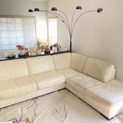 PRICE REDUCTION! Natuzzi/Itasofa White Leather Sectional Sofa